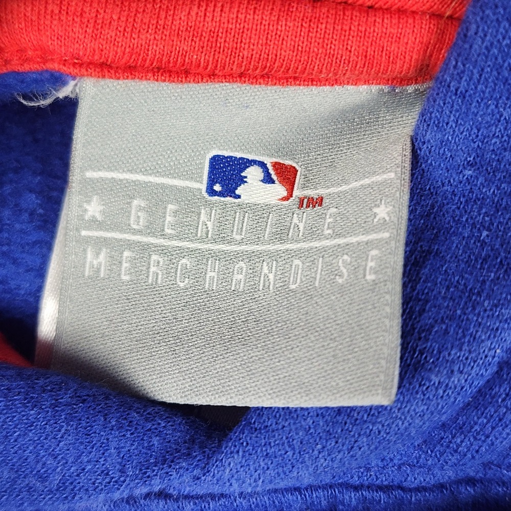 Unbranded Chicago Cubs Hoodie Size L MLB Baseball Pullover Blue Red Sportswear - Picture 2 of 9